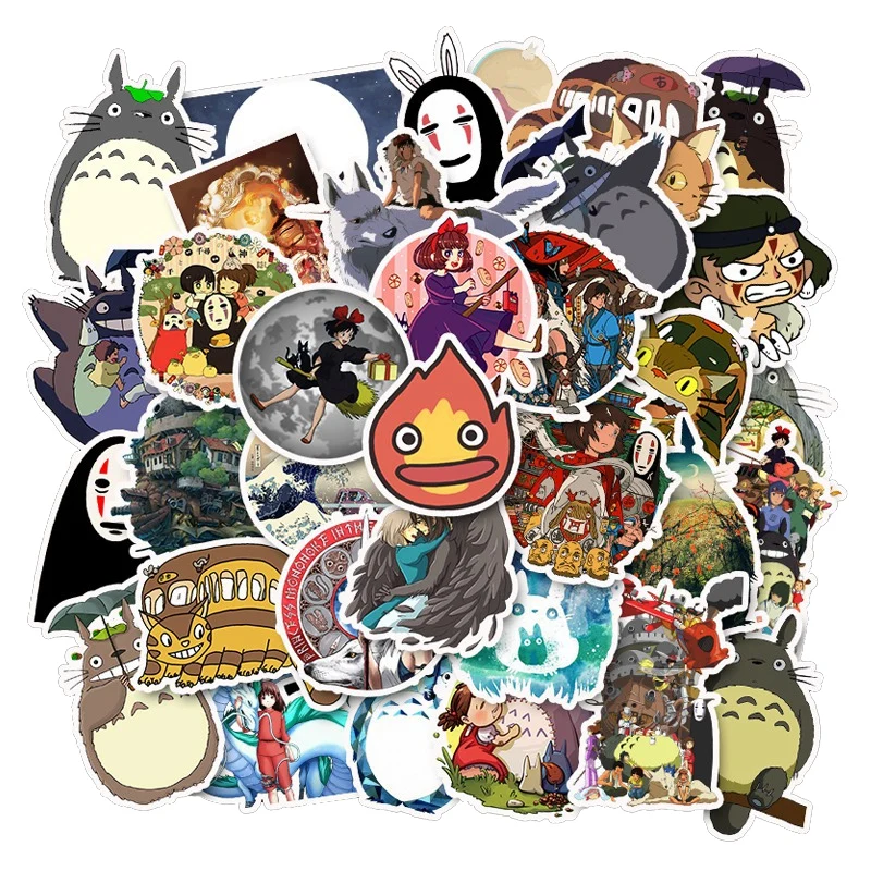 50 шт. Miyazaki аниме Хаяо наклейки s Мой сосед Тоторо/Унесенные спиралью для