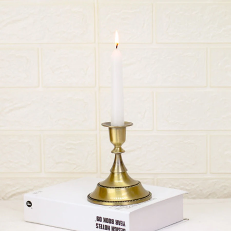 Настольные рождественские подсвечники свадебные украшения винтажные бронзовые