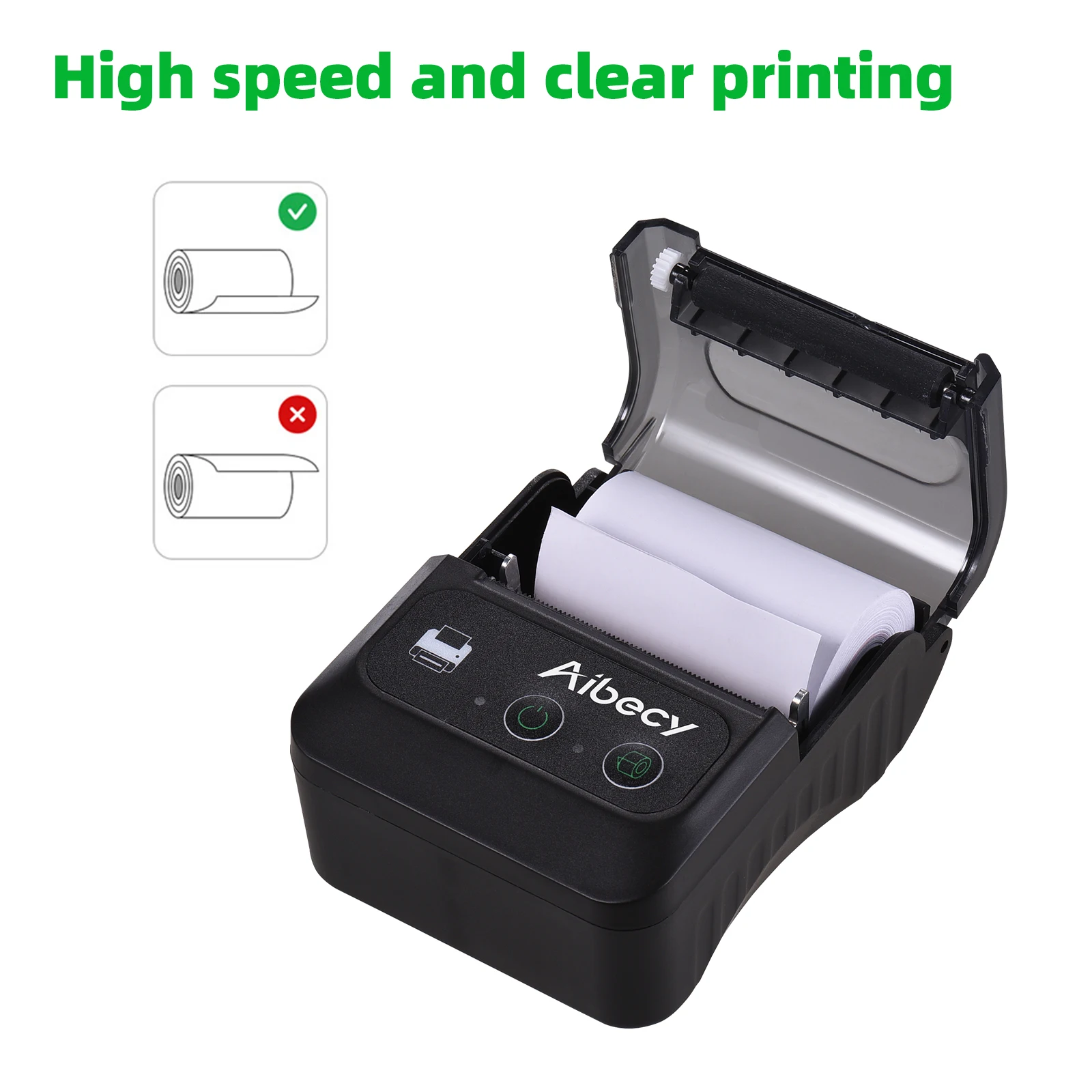 принтер мини для ногтей этикеток thermal receipt printer Портативный Беспроводной BT 58 мм 2