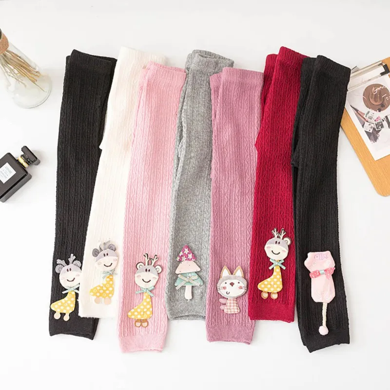 Мягкие штаны с рисунком для маленьких девочек леггинсы Милые Детские эластичные