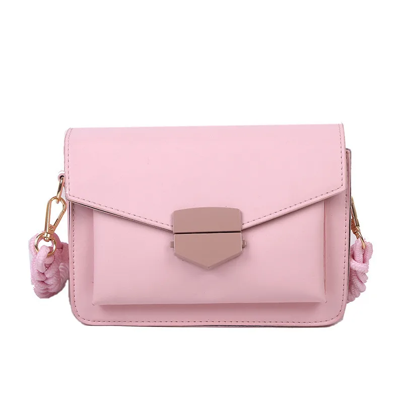 Маленькая сумка через плечо из искусственной кожи для женщин 2020 плетеная Сумка