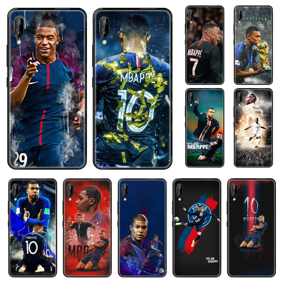 Чехол для телефона с французским футболом Kylian Mbappé Huawei Honor Mate 5 7 8 9 10 20 i A X Lite Pro черный трендовый чехол из