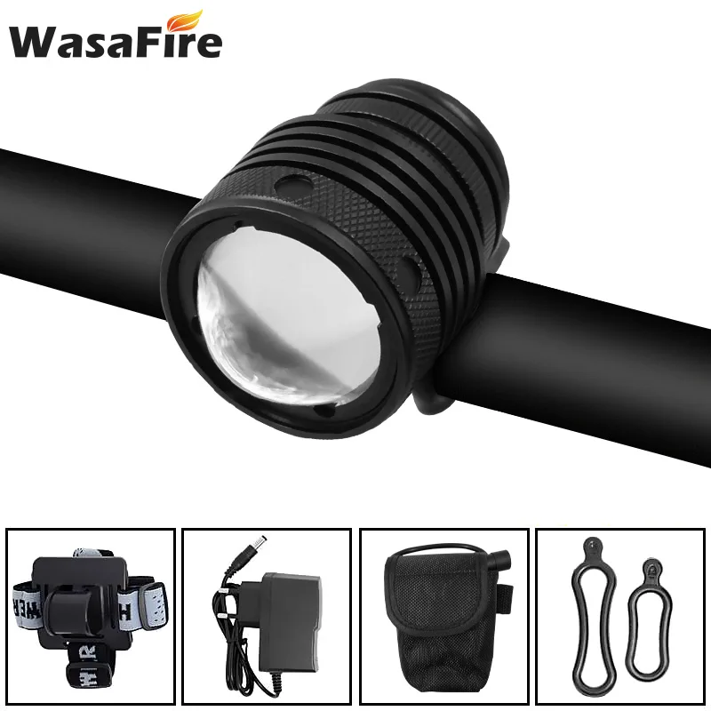 

Велосипедный передний фонарь с фокусировкой, суперъяркая выпуклая линза, Головной фонарь для горного велосипеда, 1800 люмен, T6 светодиодный