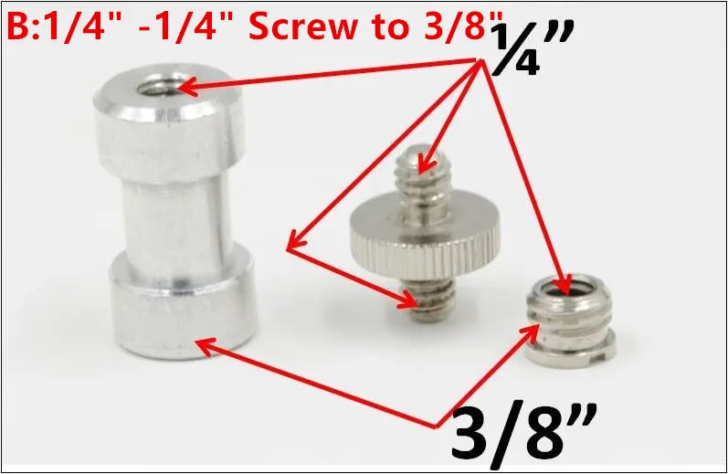 Комплект адаптеров для SLR камеры 3 в 1 1/4 дюйма 3/8 винт дюйма|adapter screw|screw for cameratripods slr |