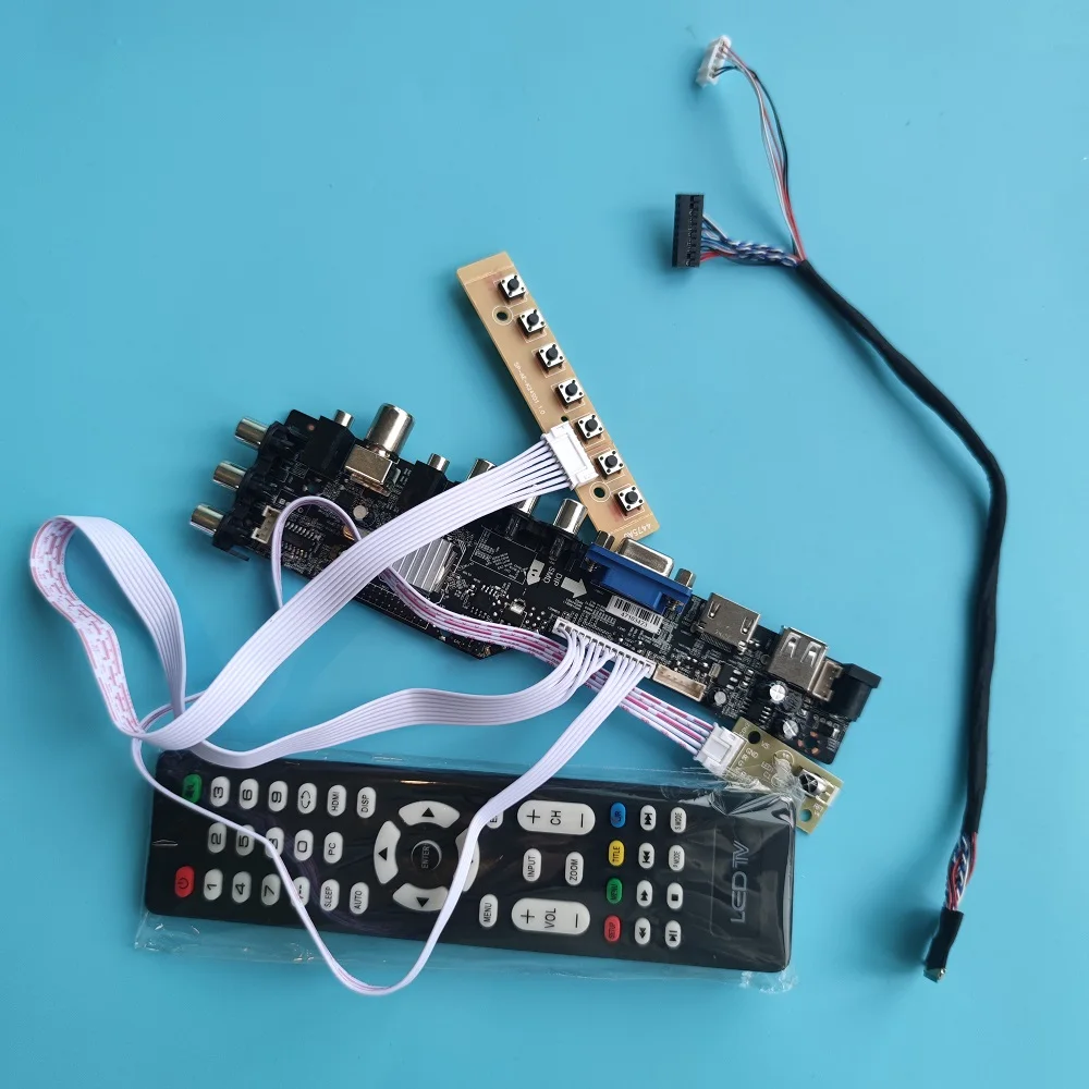 

For LTN140AT16 201 D01 digital HDMI-compatible WLED 40pin VGA remote LED TV LVDS USB DVB-T DVB-T2 1366X768 controller board 14"