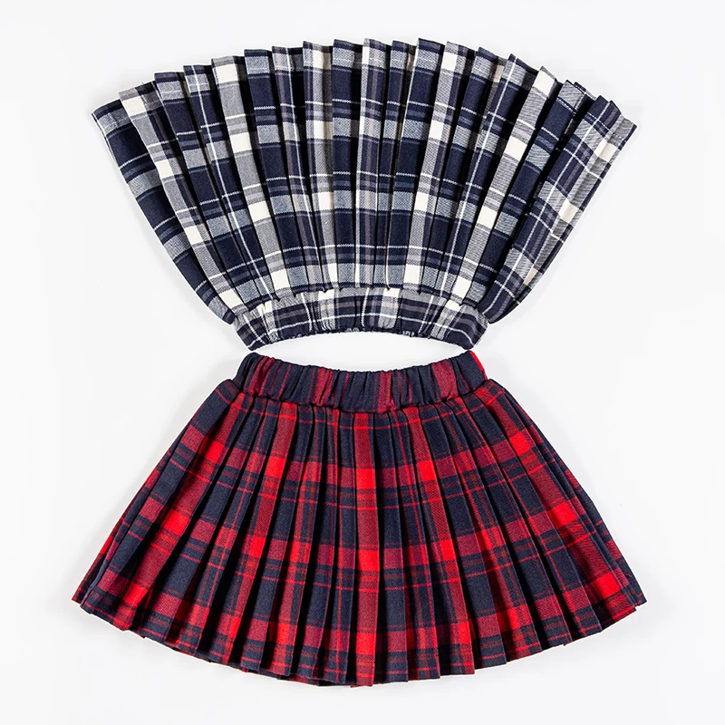 Летние детские юбки новинка 2020 хлопковая клетчатая юбка для девочек в школу