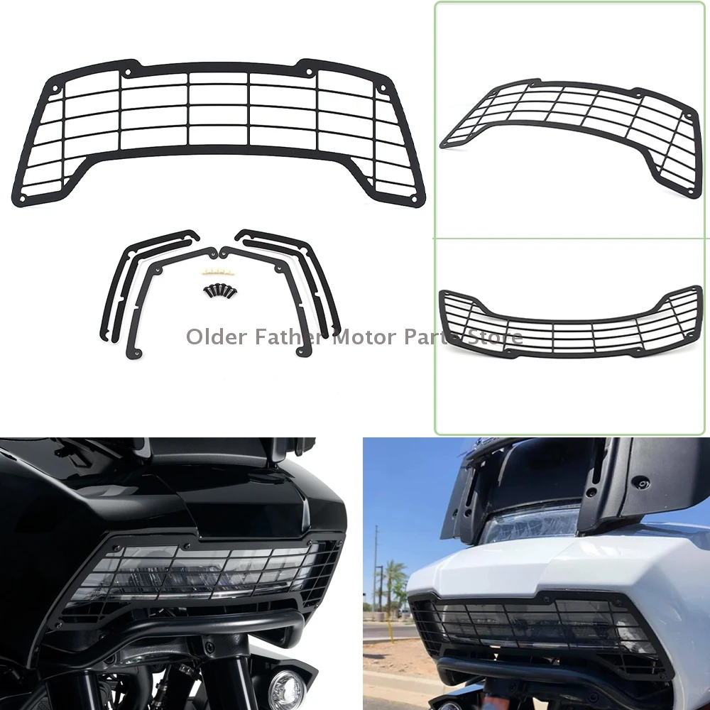 

Black Motorcycle Headlamp Guard Protector Cover For Harley Pan America 1250 1250S Adventur ADV RA1250S 2021-Up