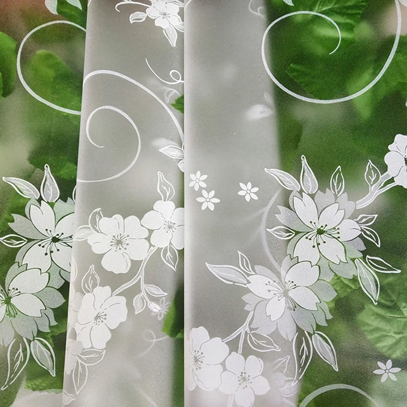 

4m/5m Length Self Adhesive Window Privacy Film Vinyl Anti UV Stained Decorative Window Stickers Light Blocking Film on Bathroom
