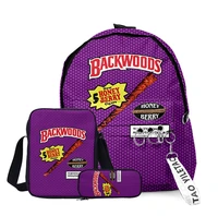 3d printing backpack funny foods backwoods honey berry cigar set backpack men and women schoolbag students backpack