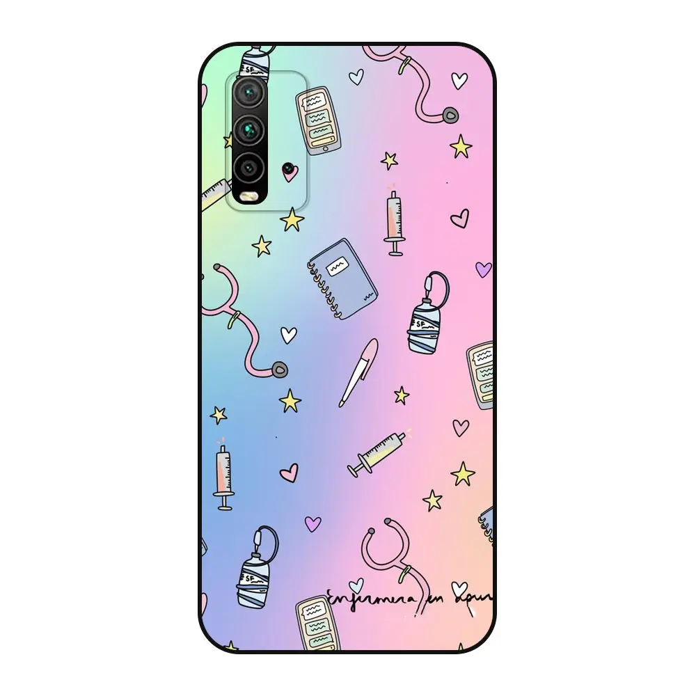 Чехол для сотового телефона Redmi 9T медсестра медицинская мультяшная модель
