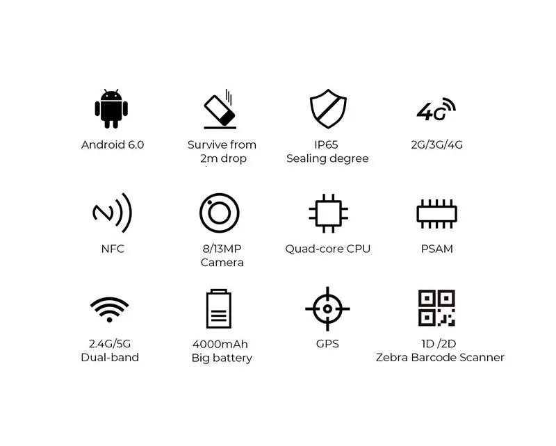 IssyzonePOS Android Pos терминал прочный PDA 1D 2D штрих-код беспроводной сканер 4G WiFi Bluetooth gps склад сбор данных