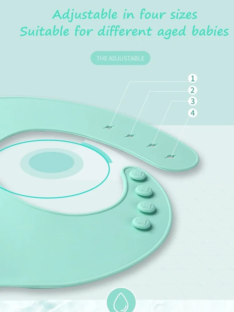 Baby bibs Silicone Waterproof Feeding Saliva BIB Newborn Carton Aprons Adjustable | Детская одежда и обувь