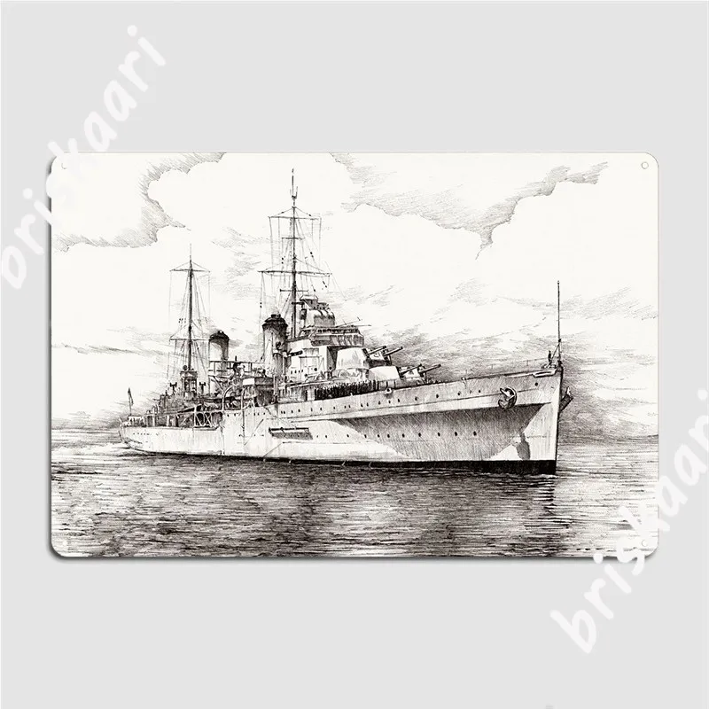 

Hmas Перт металлический знак клуб бар постер стена паб персонализированный жестяной знак постер