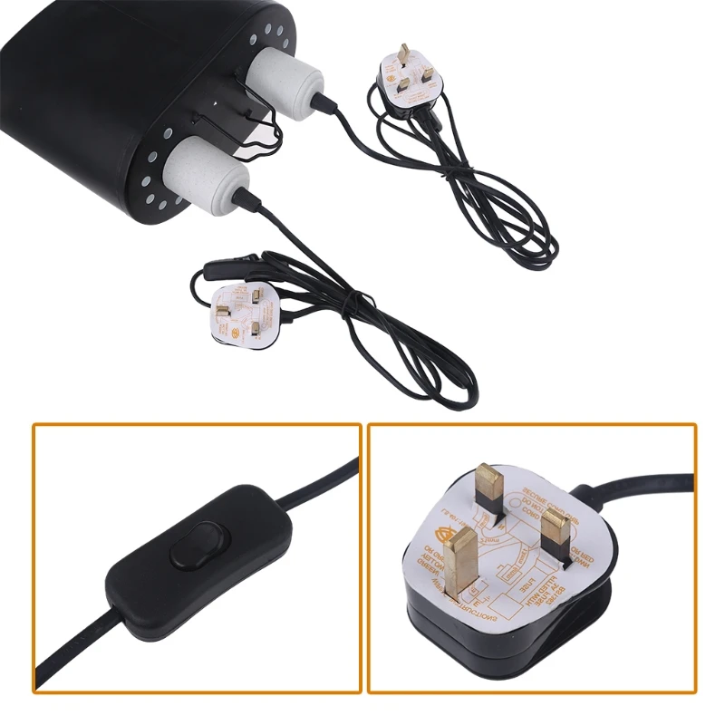 

Dual Reptile Light Fixture for Reptile Dome Light Fixture Dual Lamp Cap Combo Integration Design Heat Lighting Lamp Kit