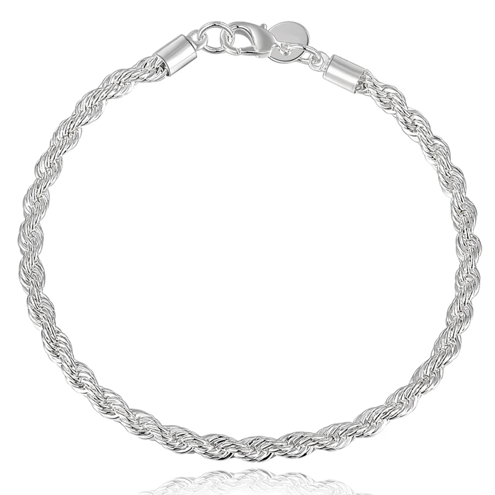 Браслет-цепочка из серебра 925 пробы 4 мм | Украшения и аксессуары