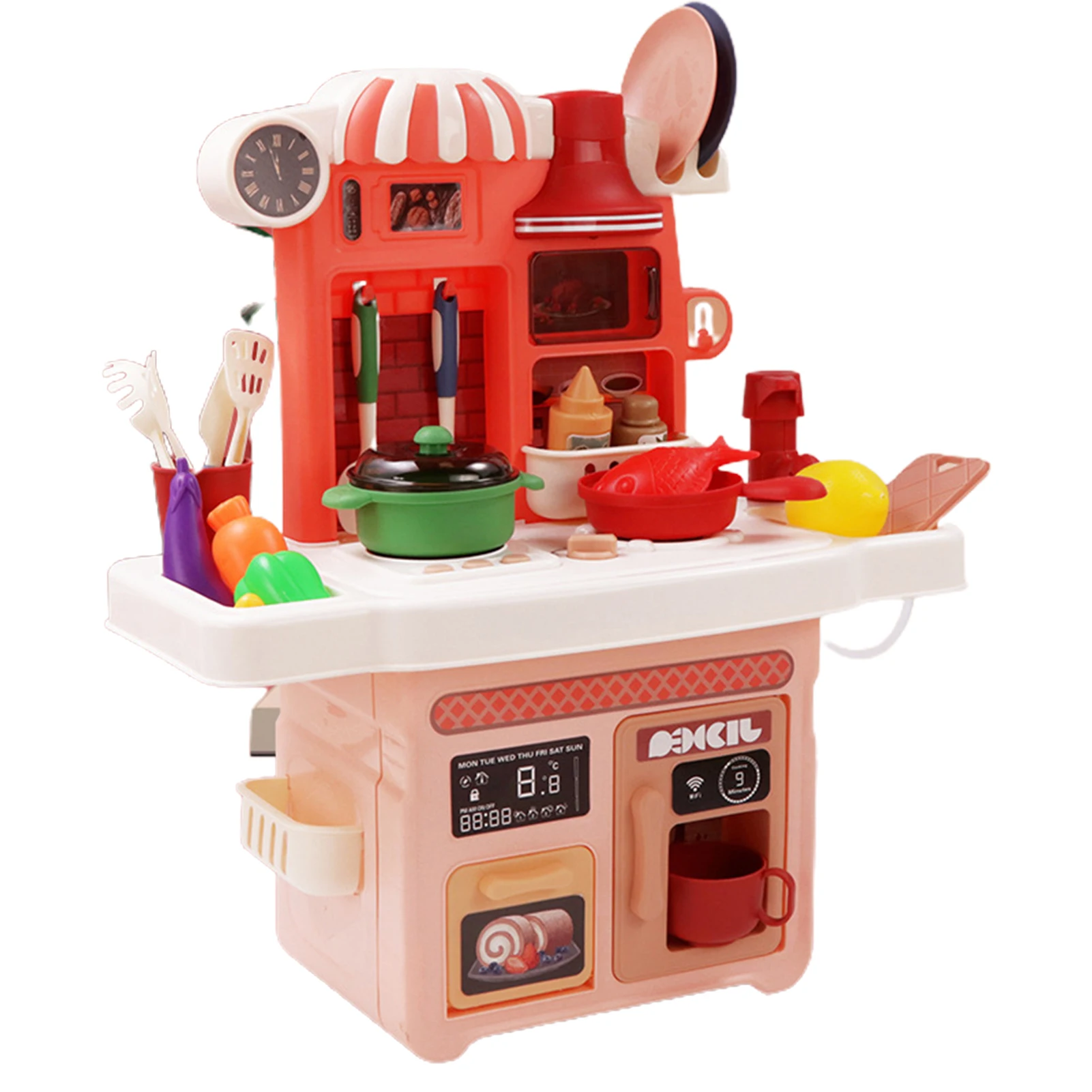 

23Pcs Children Realistic Educational Practical Attractive Play House Tableware with Light Music Kitchen Toy Set Kids Gift