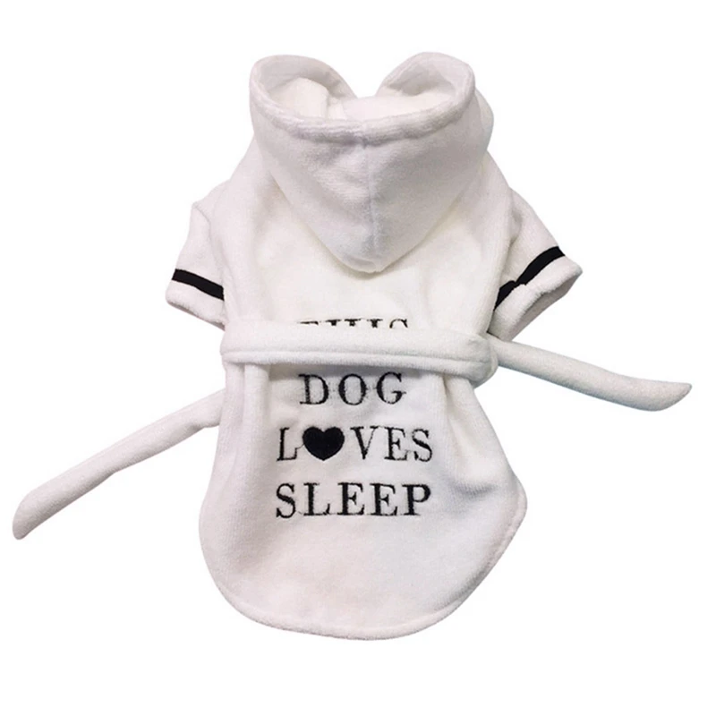Pijamas de baño para perros y gatos, ropa de dormir suave para mascotas, toalla de secado, abrigo, accesorios para mascotas