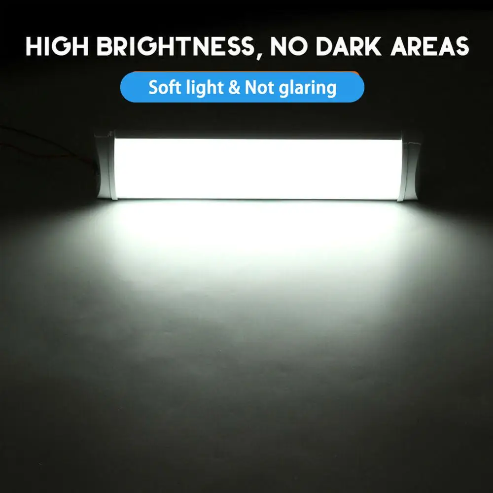 

1/2PCS 12V LED Interior Lights Roof Ceiling Light For RV Camper Trailer Motorhome Van 12V 72LED Car Reading Light