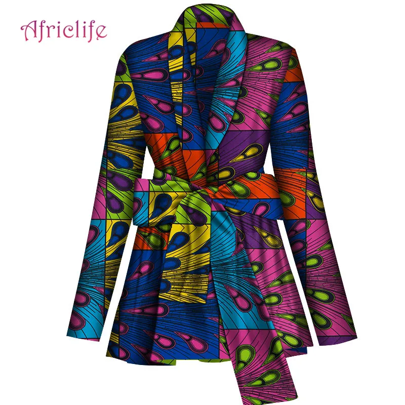 Сезон весна осень Пальто в африканском стиле Одежда для женщин рубашка с длинным