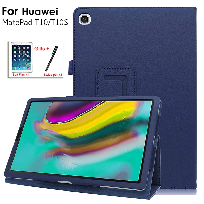 

Capa Case For Huawei Matepad T10 S Case AGS3-L09/AGS3-W09 Stand Flip Cover for Matepad T10 10S 2020 AGR-L09/W09 Case Funda+Film