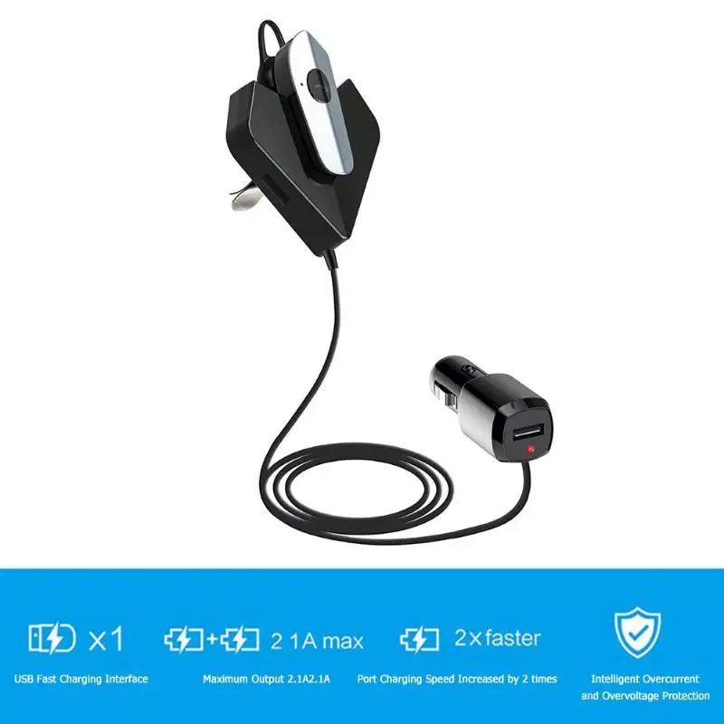 Автомобильный FM трансмиттер с функцией громкой связи 8 7 х6х13 5 см|Автомобильный