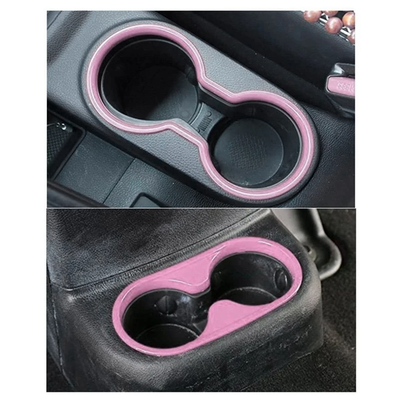 

(PINK 18PCs) Car Decoration Steering Wheel & Center Console Air Outlet Trim for Jeep Wrangler JK JKU 2011-18