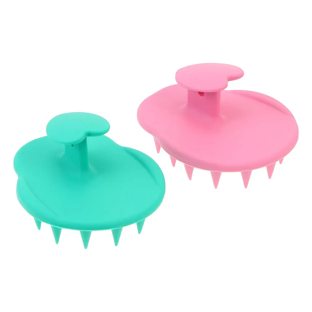 

2pcs Practical Head Scrubbers Hair Shampoo Brushes Hair Scalp Brushes