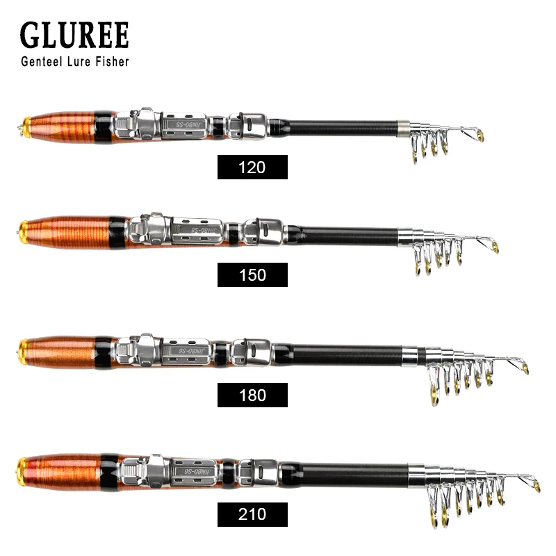 99% углеродная портативная телескопическая мини удочка GLUREE 1 2 м/1 5 8 м/2 М