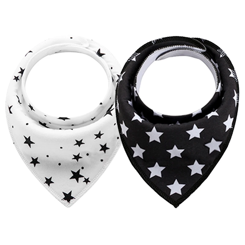 Хлопковые треугольные нагрудники для младенцев 2 шт./лот мальчиков и девочек