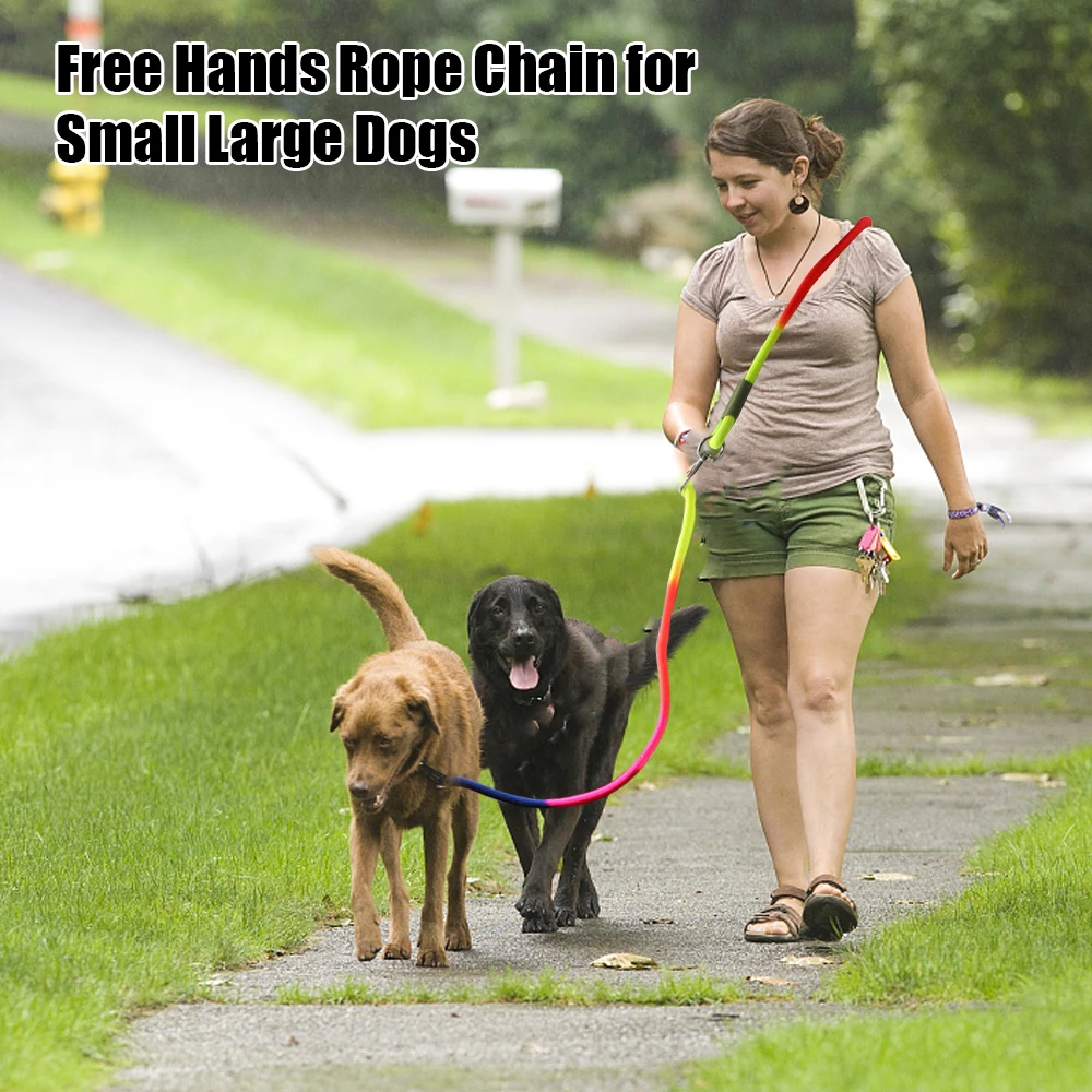 

Pet Dogs Chain Free Hands Rope Pet Products Nylon Leashes Traction Rope Leads for Running Chain for Small Large Dogs