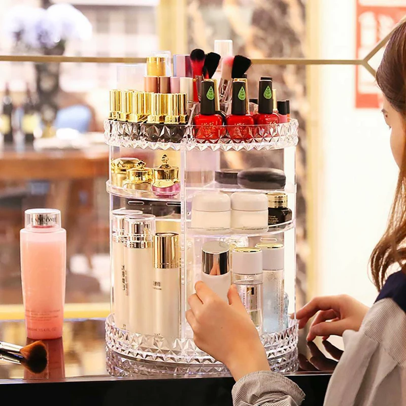 Zollor вращающаяся косметическая коробка для хранения продуктов по уходу за кожей