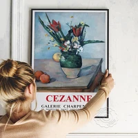 association of independent artists exhibition poster paul cezanne the vase of tulips wall stickers home decor canvas painting