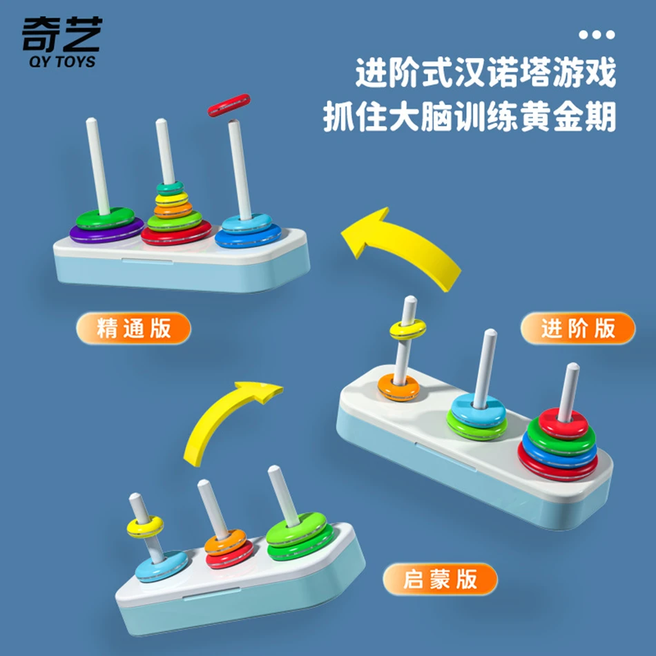 

Qiyi Радужная Башня Ханоя детская обучающая Веселая игрушка для обучения мышлению и логике Космос Qiyi Радуга Ханно
