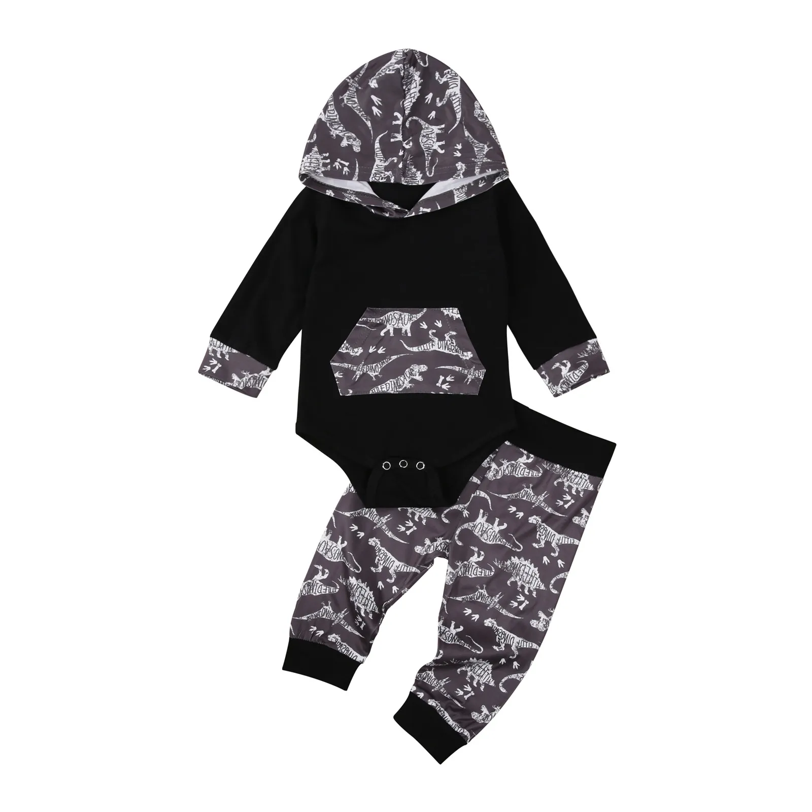 

Размер от 0 до 24 месяцев, Одежда для новорожденных Одежда для маленьких мальчиков одежда с длинными рукавами, карманами и комбинезон с капюш...