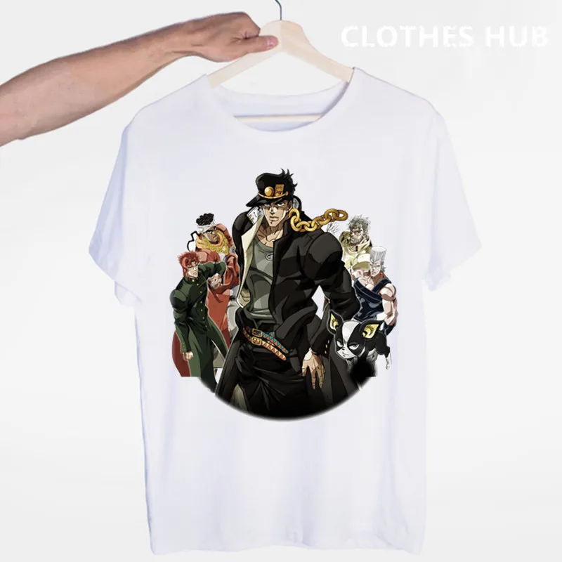 JoJo необычные приключения, забавные футболки для мужчин/женщин, японская футболка с аниме-принтом, повседневная футболка Jojo, хип-хоп топы, футболки для мужчин/женщин - Цвет: Мятный