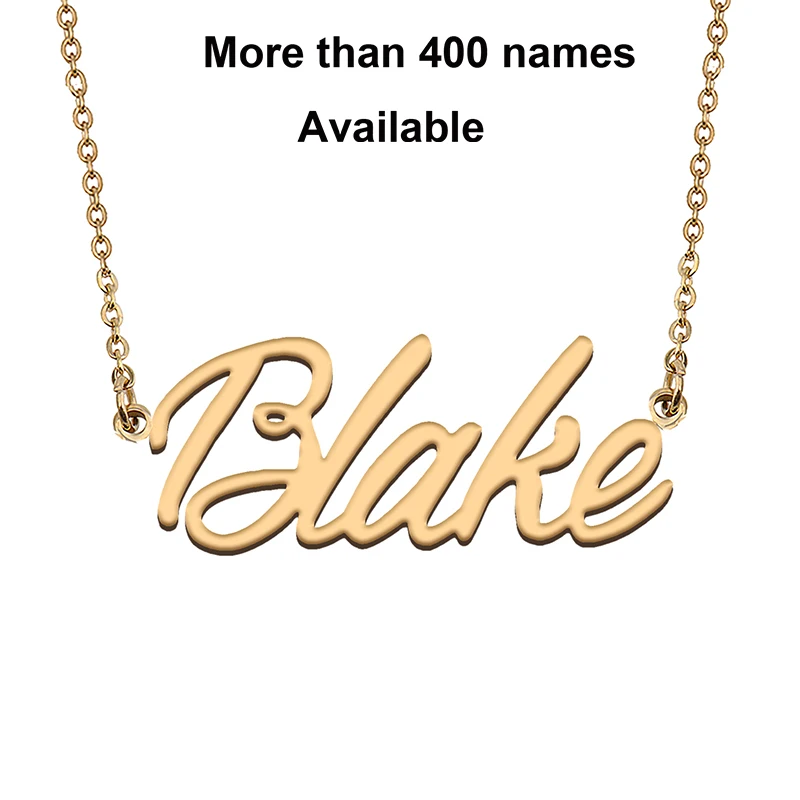 

Cursive Initial Letters Name Necklace for Blake Birthday Party Christmas New Year Graduation Wedding Valentine Day Gift