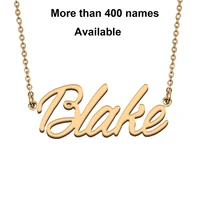 cursive initial letters name necklace for blake birthday party christmas new year graduation wedding valentine day gift