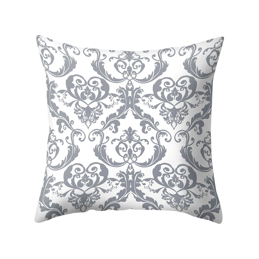 Серый геометрический квадратный защитный чехол для подушки постельные