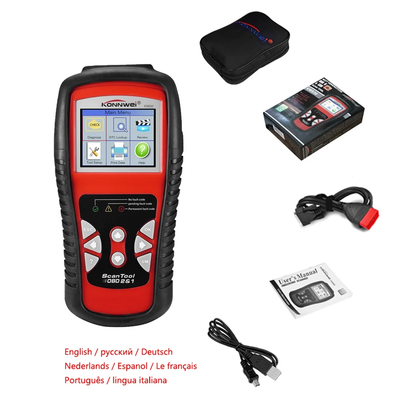 Диагностический сканер OBDII EOBD считыватель кодов ошибок двигателя сканеры для