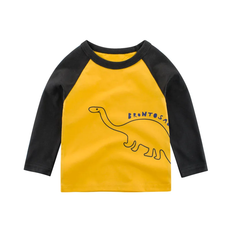 100% Cotton Kids T-shirts 2021 Boys Girls Cute Cartoon Long Sleeve Tees Tops Autumn Winter Sweatshirts for Children Boy T Shirts | Детская