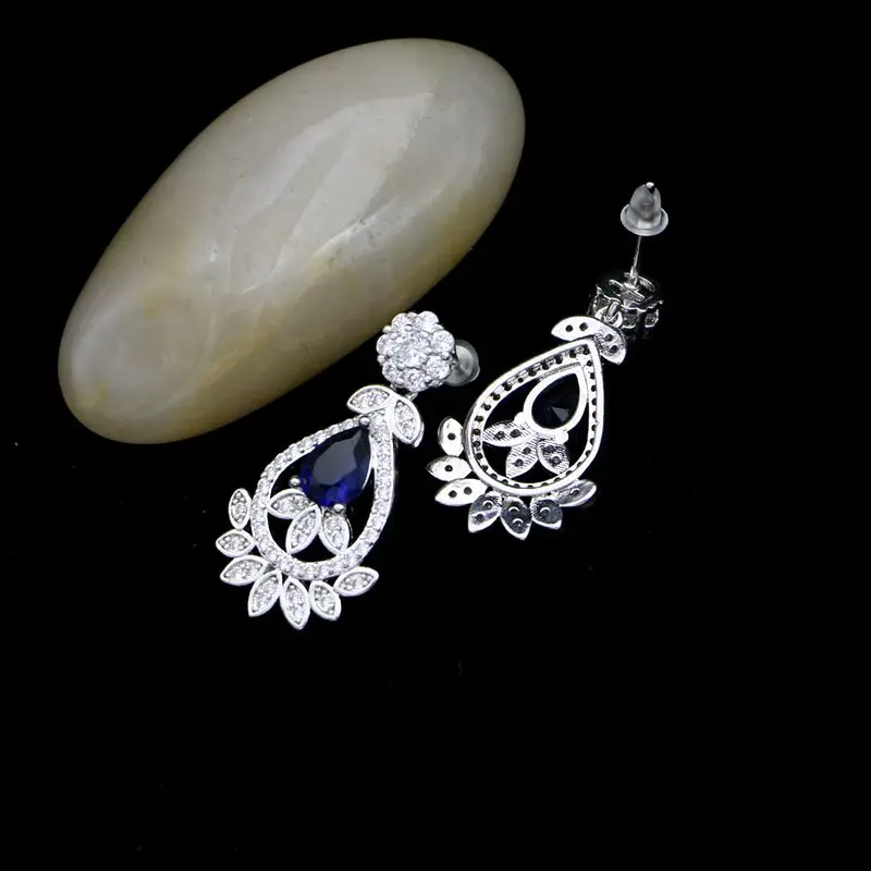 Женские серьги из серебра 925 пробы с фианитом | Украшения и аксессуары