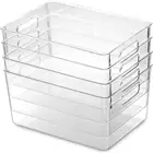 14 размеров, прозрачные пластиковые стандартные ящики, кухонная корзина для хранения еды, коробка для шкафов, холодильников, сумка для хранения, 