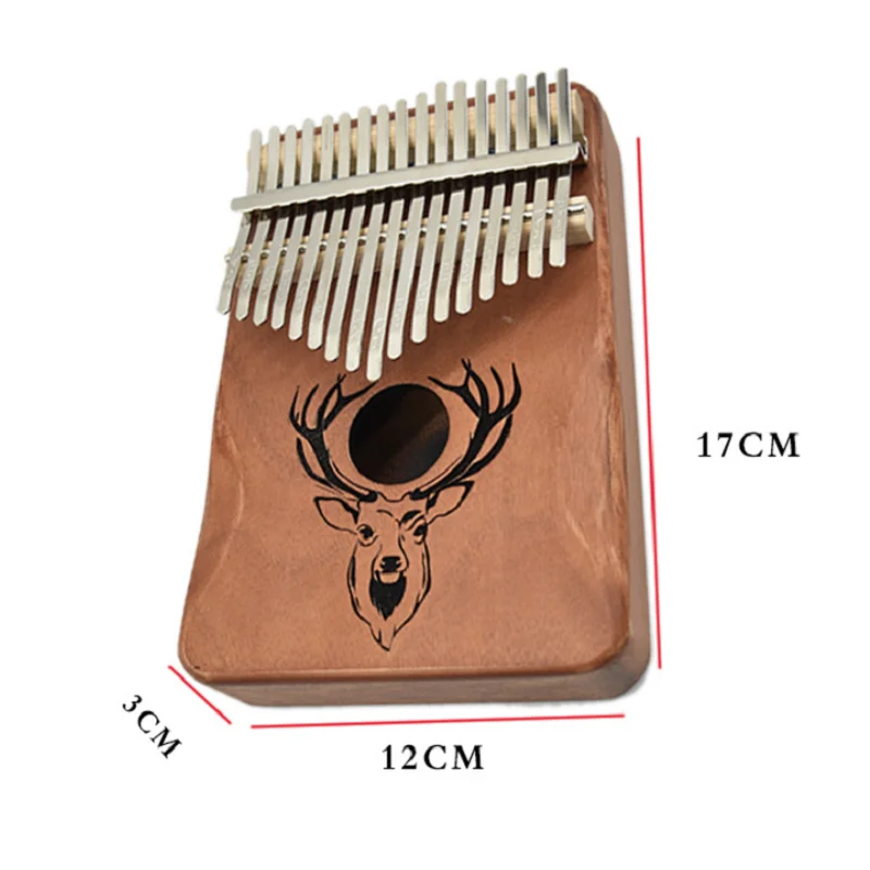 Калимба с 17 клавишами комплект молотков портативное пианино из красного дерева