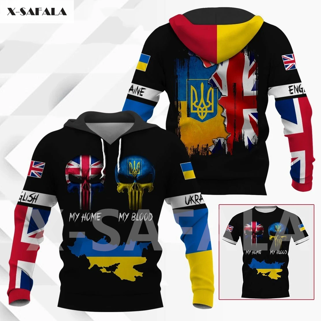 

Ukraine National Emblem Skull Country Map Flag 3D All Printed 2 Hoodie Man Women Harajuku Zipper Pullover Sweatshirt Jacket