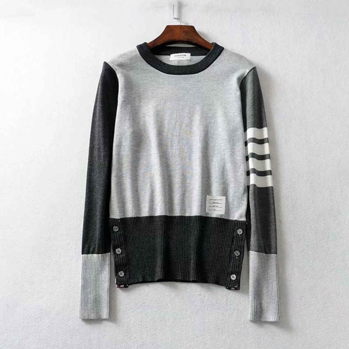 

Womens Luxury Brand TB Thom Design Sweaters Lady Slim Fit Striped Clothing Striped Wool Casual Pullovers Street Fashion