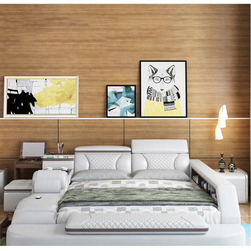 Татами Свадебная двойная умная кровать С Туалетным Столиком мебель для спальни