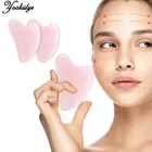 1 шт. натуральный розовый кварц нефрит камень Гуа-Ша массаж инструмент акупунктуры спа терапии скребок массажер соскабливающая доска для лица и тела