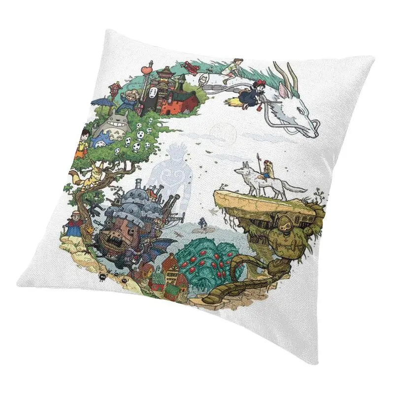 Наволочка из полиэстера с изображением дракона аниме-манги Хаяо Миядзаки | Дом и