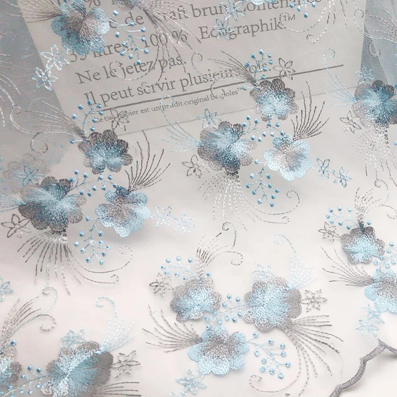 130 смх100 см кружевная сетчатая вышивка марля тюль ткань для ребенка юбка