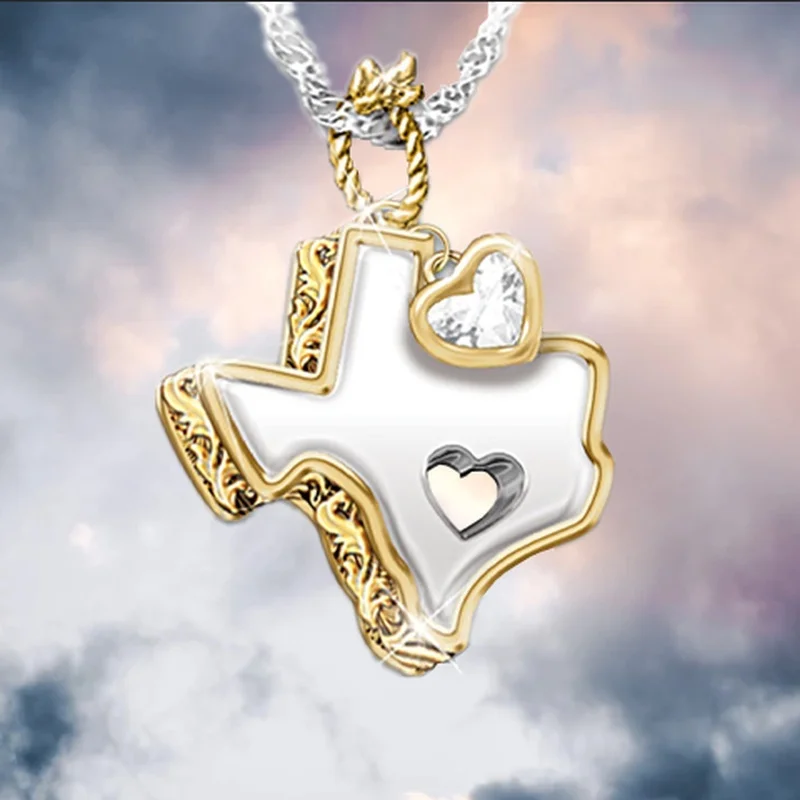 

New Fashion Simple Creative Irregular Love Jigsaw Necklace Female Bride Romantic Banquet Accessories Holiday Gift Wholesale